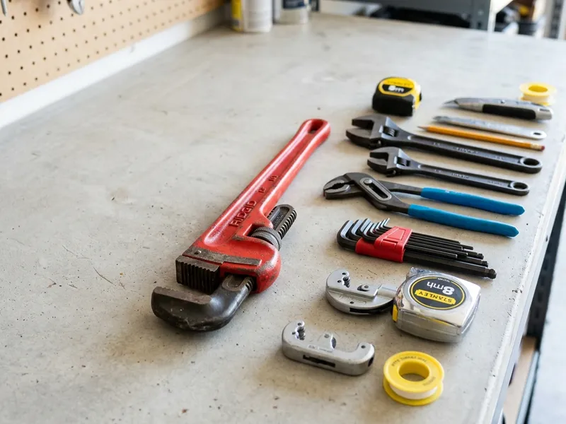 Professional plumbers in Stallion Springs, CA equipped with top-tier tools for residential and commercial plumbing services.